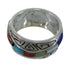 Multicolor Silver Southwest Water Wave Ring Size 6-1/2 YX75494